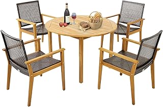 Tangkula Wicker Patio Dining Set