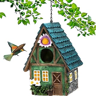 WUWEOT Hanging Resin Birdhouse
