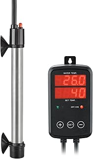 Titanium Aquarium Heater 300W, Submersible Fish Tank Heater with Digital Display Temperature Controller, 0?-40? Adjustable, Fast Heating for 40 ~ 60 Gal Saltwater Freshwater Fish Tank, MX-9016(300W)