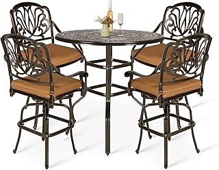 VIVIJASON Patio Bar Stools Set
