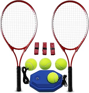 Magicorange Tennis Rackets for Adults 2 Players Recreational Tennis Racquet Set for Beginners and Professional with 4 Tennis Balls, 3 Overgrips, 1 Bag