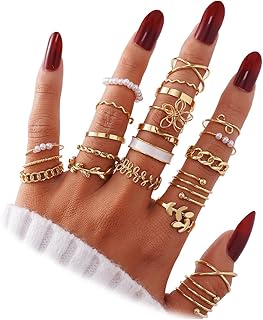 Vintage Gold Knuckle Rings Set