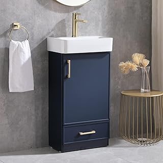 Blue Bathroom Vanity with Sink