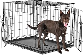 Sweetcrispy Large Folding Dog Crate