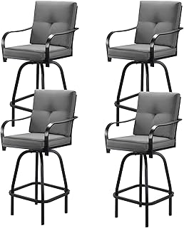 Patio Swivel Bar Stools Set
