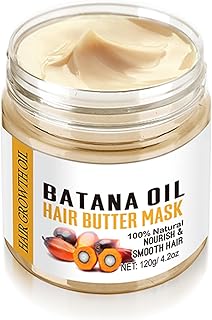 Mysense Batana Oil Hair Mask for Hair Growth and Deep Conditioning, Organic Hair Care with 12% Batana, 4.2oz