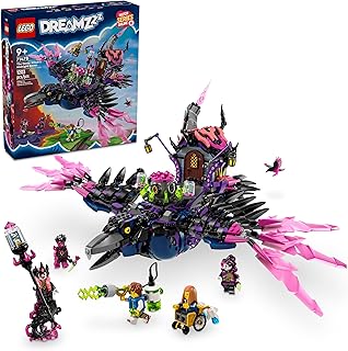 DREAMZzz The Never Witch’s Midnight Raven Building Toys - Birthday Gift for Boys & Girls, Age 9+ - Kids Toys with 3 Building Options & 5 Minifigures - 71478