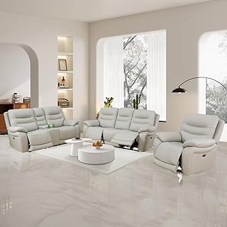 Leather Power Recliner Sofa Set
