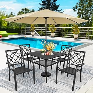 Suncrown 5-Piece Wrought Iron Set