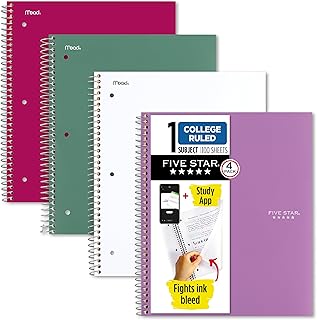 Five Star 4-Pack Spiral Notebooks