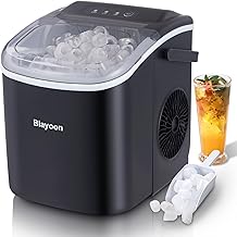 Ice Maker Countertop, Portable Ice Machine Self-Cleaning, Portable Ice Cube Maker with Ice Scoop and Basket, Ice Cube Maker for Home Kitchen Party