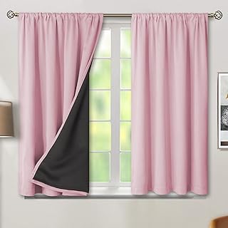 BGment Pink Nursery Blackout Curtains