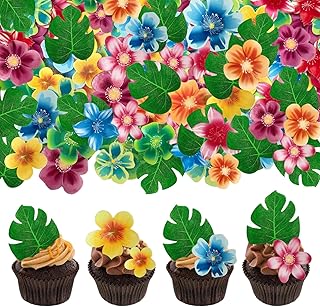 Edible Hawaiian Leaf Cake Decorations
