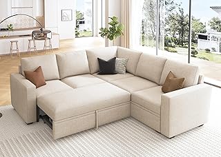 HONBAY L-Shaped Convertible Sofa