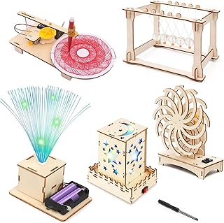 STEM Toys Wooden Building Kit for Kids Ages 8-12,Physics Science Wood Craft Set for Kids,DIY Science Building Projects for 6-8 with Hands-on Learning Activities-Educational Craft Model Kit