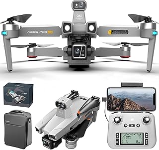 New Professional Drones with Camera for Adults 4K, 3 Axis Gimbal EIS for Videos, 82 Mins Flight Time, 16404ft Safe Long Range, 5G Digital Transmission Easy Cable Connection Way, 360° Laser Obstacle Avoidance, GPS Auto Return Home, Follow Me/Car