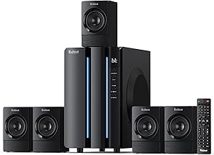 Bobtot Surround Sound Systems Home Theater System - 800 Watts Peak Power 6.5" Subwoofer 5.1/2.1 Wired Stereo Speakers Strong Bass with HDMI ARC Optical AUX Bluetooth Input
