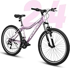 24 26 Inch Women Girls Mountain Bike, Disc/V Brakes 21 Speeds Women Bike, Sturdy Steel Frame and Suspension Fork, Stylish Adult and Teens Bicycle for Urban Trail Snow Commuter