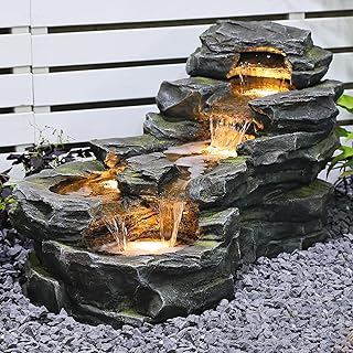 5-Tier Outdoor Rock Fountain