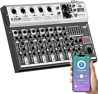 BAXS 7-Channel DJ Audio Mixer