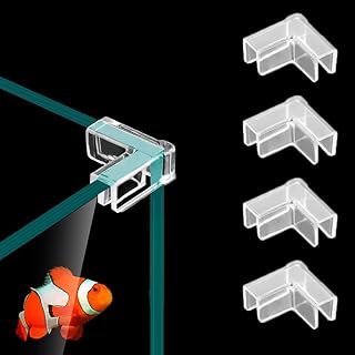 (4 Pack) Corner Protector for Aquarium, Clear Fish Tank Corner Guard, Glue-Free & Firm (S (for 5-6mm Thick))