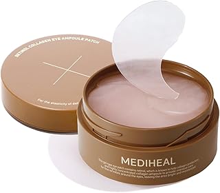 Mediheal Retinol Collagen Under Eye Patches - Korean Hydrogel Eye Pads (60 patches) with 95% Retinol & 5 Micro Collagen. Nourishing & Non Irritating Eye Gel Mask. Sealing Cap & Spatula Included.