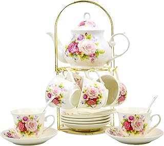Gold Rim Porcelain Tea Set