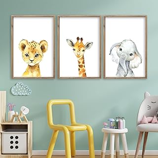 Safari Nursery Wall Art Set