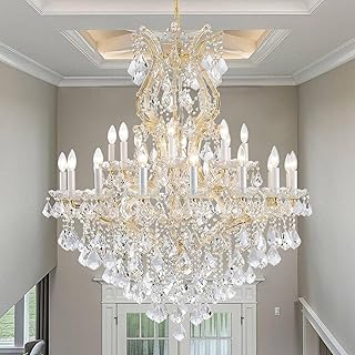 Gold Crystal Chandelier-24-Light