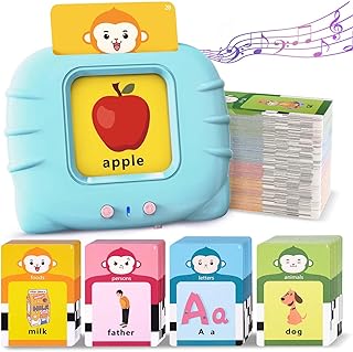 296 Sight Words Talking Flash Cards for Toddlers 1 2 3 4 5 6 Year Old, Pocket Speech, Sensory Speech Therapy Toys, Learning Toys for Montessori and Autism Children, Gifts for Boys (Blue)