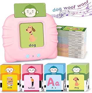 Toddler Girls Toys Talking Flash Cards-296 Sight Words, Educational Toys for 1 2 3 4 Year Old, Speech Therapy&Autism Learning Materials, Toddler Girlt Birthday Gift with Durable Cards