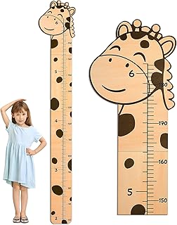 Beinou Growth Chart for Wall Wood Height Chart for Kids Height Measurement for Wall Boy Girls Height Wall Chart Growth Measuring Ruler Room Wall Decor