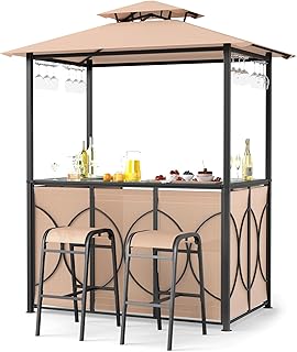 Tangkula 3-Piece BBQ Gazebo Set