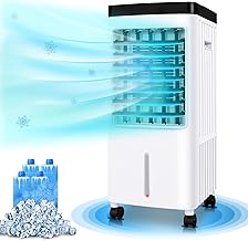 Evaporative Air Cooler,3-IN-1 Portable Air Conditioners Remote Control, 70° Oscillation Energy Efficient Air Cooler for Room Bedroom Home Indoor (New)
