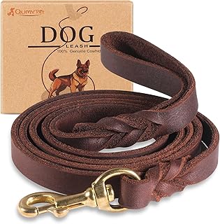QUMY Leather Dog Leash