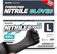 Beastek Black Nitrile Exam Gloves