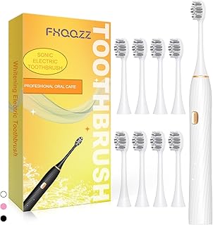 Sonic Electric Toothbrush for Adults and Kids, Rechargeable Toothbrush With 8 Brush Head, 4 Modes and 2 Minute Timer, 42000VPM Power Motor, IPX8 Waterproof, 4 Hours Fast Charge last 90 days (White)