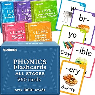 QUOKKA Phonics Words Flash Cards