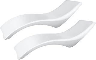 XGC Sun Loungers - Luxury Waterproof Patio Furniture - Support Up to 9" in The Water - Set of 2 in Water Pool Chairs - All Pool Types - White