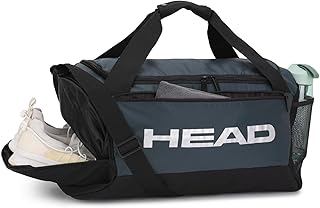HEAD 45L Waterproof Tennis Duffel Bag for Men, Large Capacity Sports Gym Bags with Shoes Compartment, Lightweight Crossbody Duffle Bag for Business/Workout/Fitness/Weekender/Overnight
