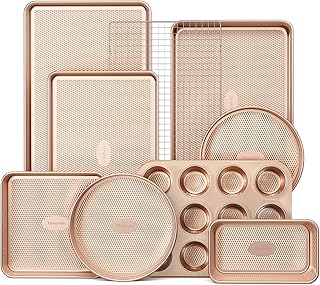 HONGBAKE Gold Nonstick Bakeware Set
