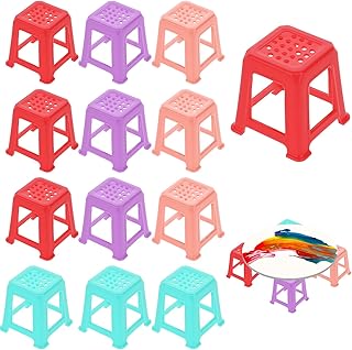 12 Pcs Canvas Stands for Mini Canvas Feet Risers - Fluid & Acrylic Pouring Paint Supplies - Solid Color Plastic Paint Pouring Tools
