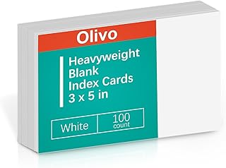 Heavyweight Unlined Index Cards