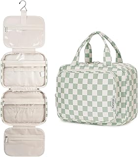 Narwey Checkered Toiletry Travel Bag