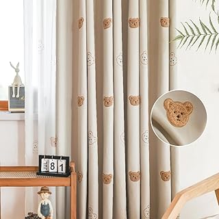 3D Bear Blackout Kids Curtains