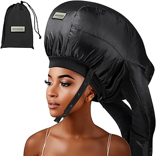 Hair Dryer Diffuser Attachment for Curly Hair,Portable Easy Use for Travel or Apartment,Curly Hair Diffuser Bonnet for Deep Conditioning at Home(Size L)