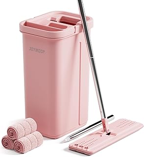 JOYMOOP Pink Mop and Bucket Set
