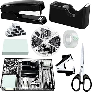 Black Office Supplies Set