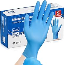 Schneider Nitrile Exam Gloves, Blue Disposable Gloves, Medical Grade, Food Grade, Latex Free