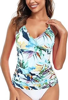 RELLECIGA Ruched Tankini Top